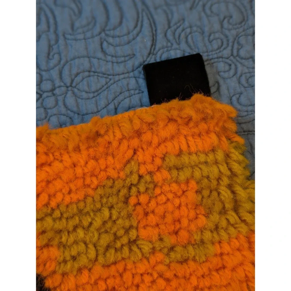 Vintage 70s Geese in Flight Latch Hook Rug Wall Hanging Sunset 24x18 Ready to...